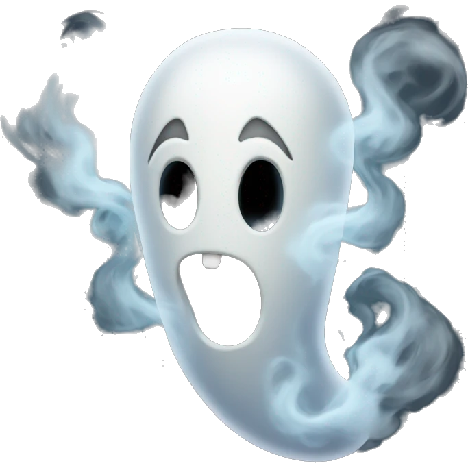 Ghost wit smoke surrounding it emoji