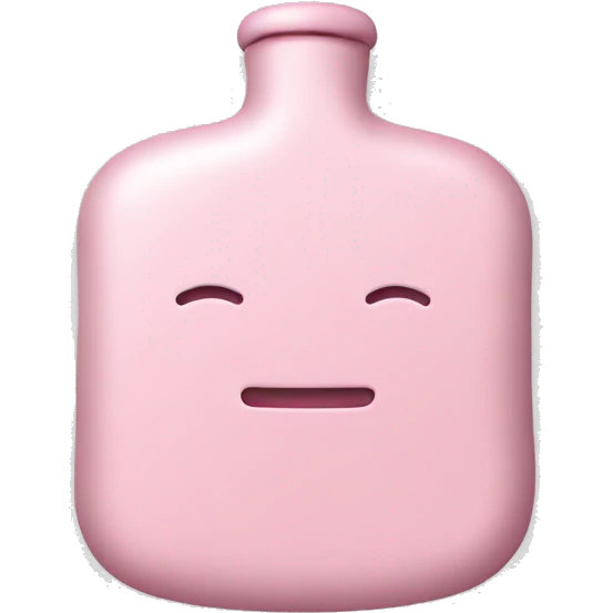 Hot water bottle solid light pink color emoji