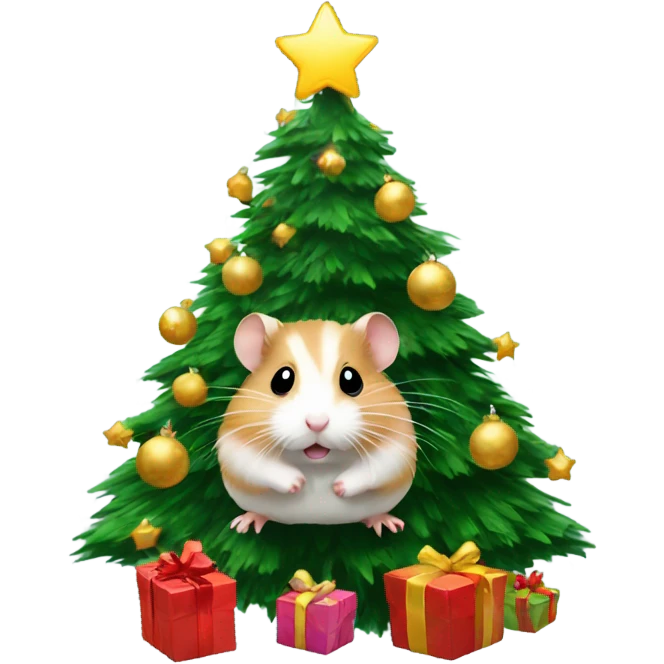 Hamster Christmas tree emoji