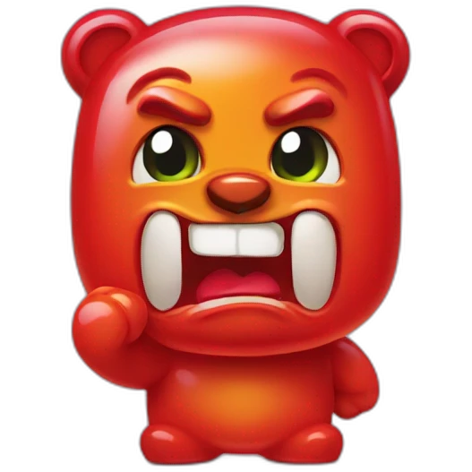 gummy bear angry emoji