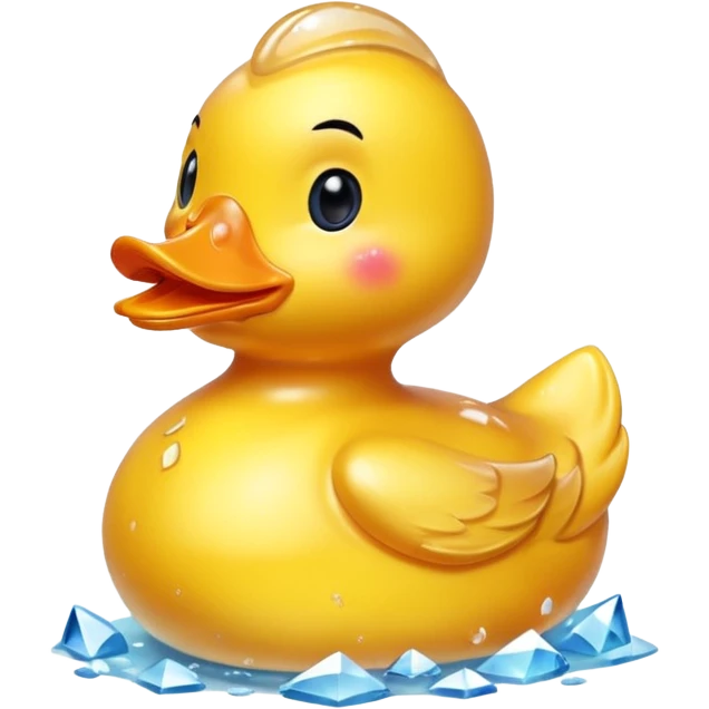 Rubber ducky made from crystal emoji