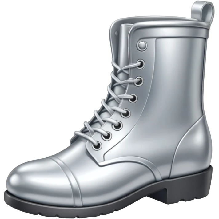all silver toy boot emoji