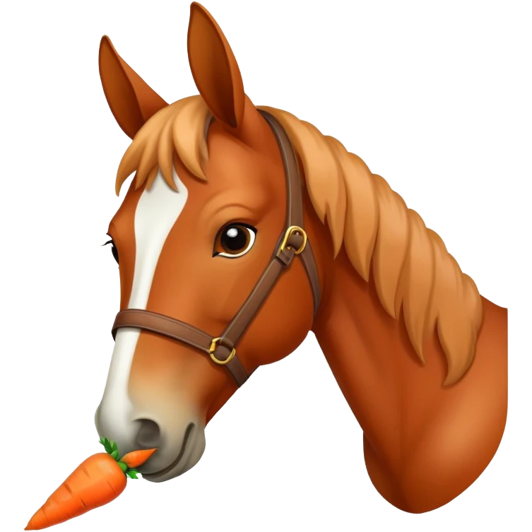 horse eating a carrot emoji