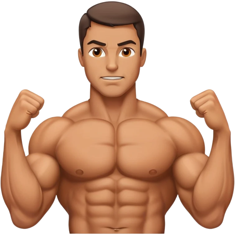 Muscular man flexing  emoji