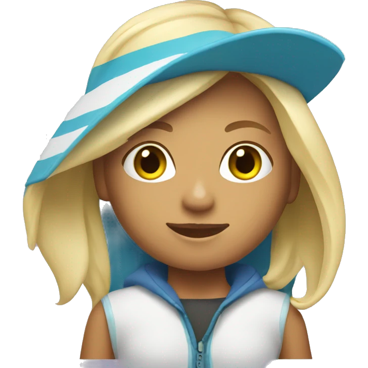 Blonde girl surfer emoji