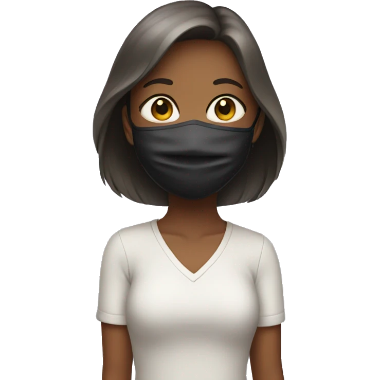 girl wearing mask emoji