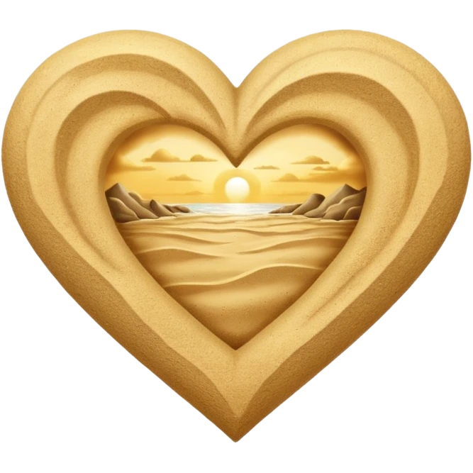 beach themed heart emoji