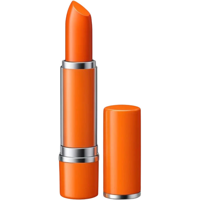 Orange-colored tube-shaped cosmetic emoji