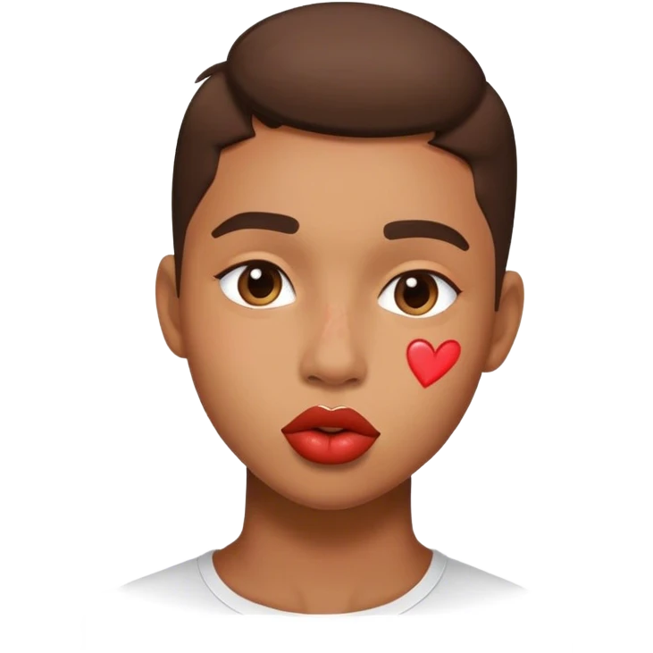 Kiss on the cheek emoji