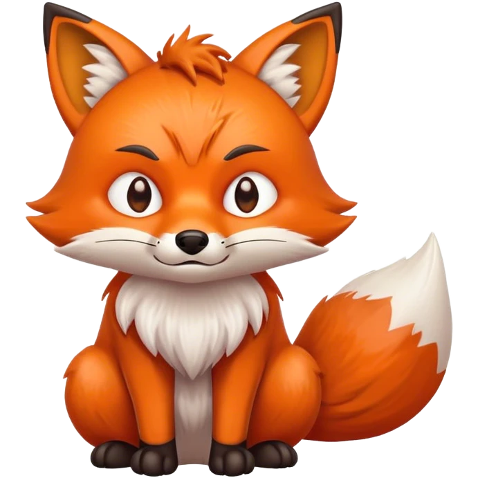 Grumpy fox emoji