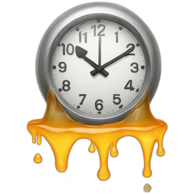 Melting clock emoji