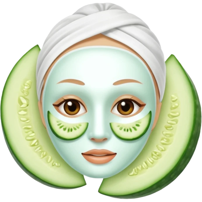 a skincare beauty mask pack for face emoji