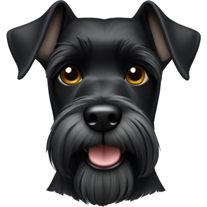 Black miniature schnauzer  emoji