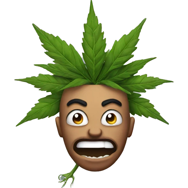 evil weed emoji