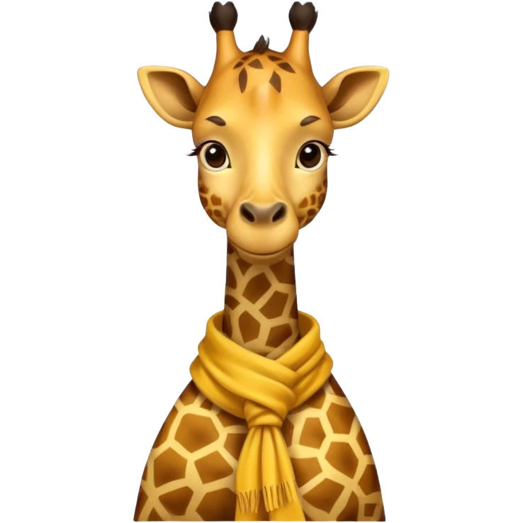 Giraffe with yellow Scarves emoji