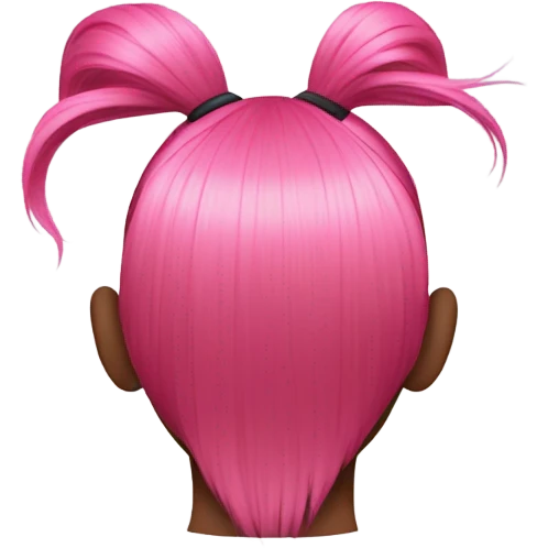 Pink ponytail emoji