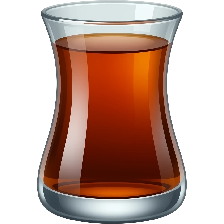 Azerbaijani black tea in a thin Armudu glass emoji