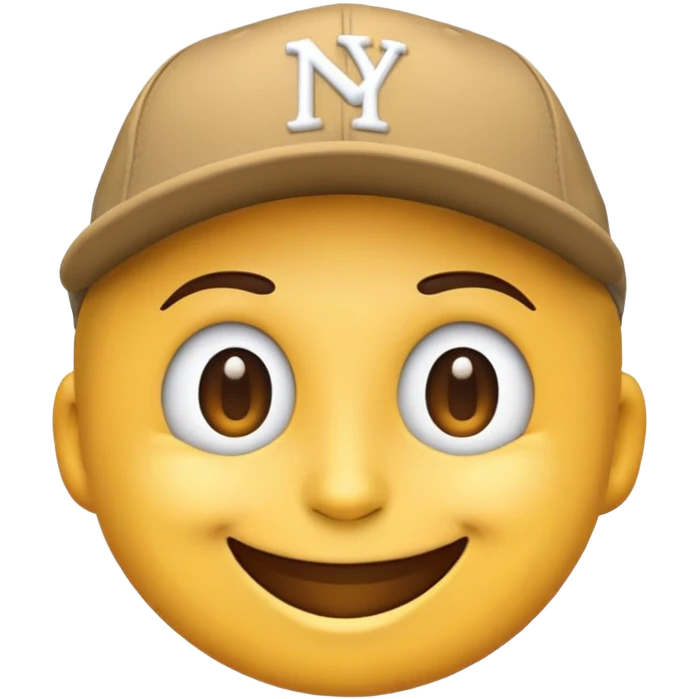 emoji wearing a ny fitted  emoji