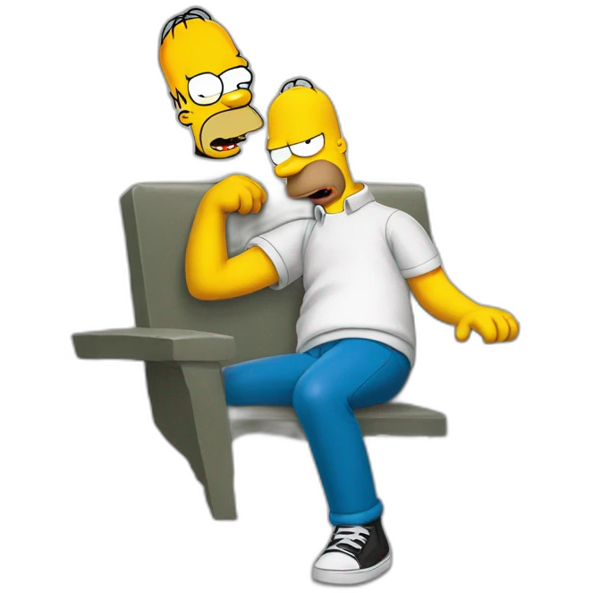 Homer simpson struggle bart simpson emoji
