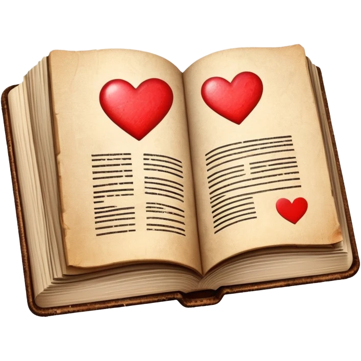 Book with love me love me emoji