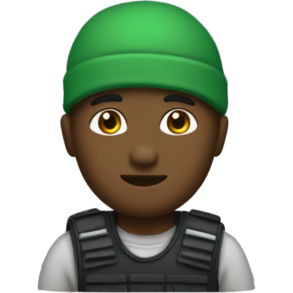 roadman with a green bandada  emoji