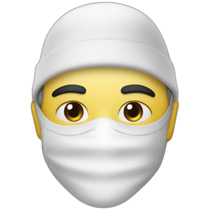 Une personne portant un masque algérien et Lacoste emoji