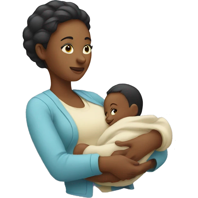 A mother holding her baby emoji