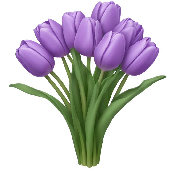 light purple tulip bouquet emoji