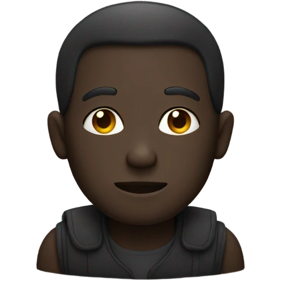 Dark man sitting on  emoji