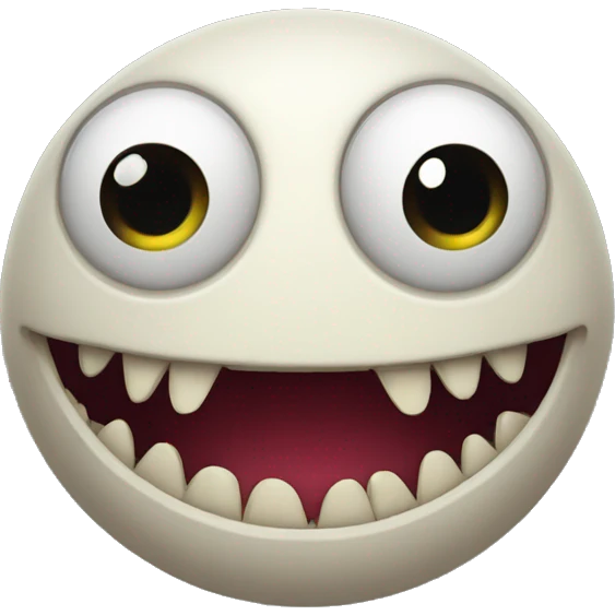 Smiley face monster emoji