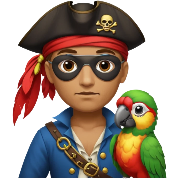pirate and parrot emoji