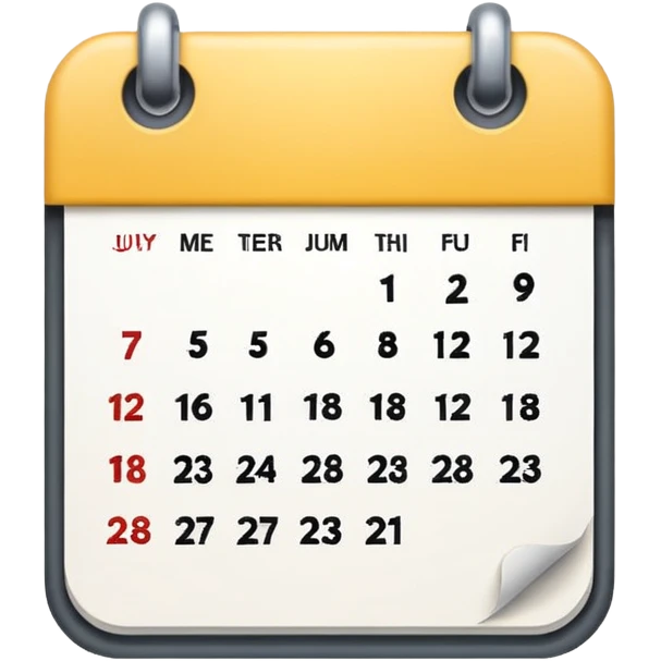 super simple calendar emoji