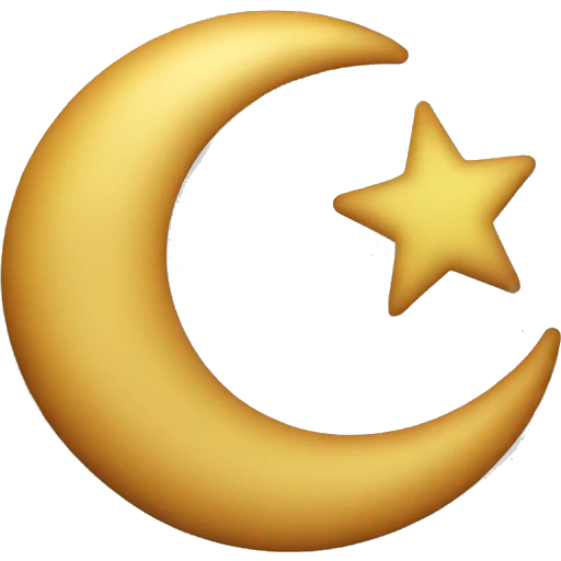 Muslim crescent star emoji