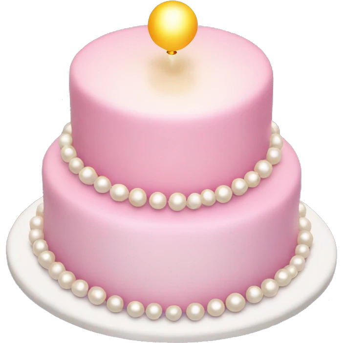 Pearl ligh pink birthday cake emoji