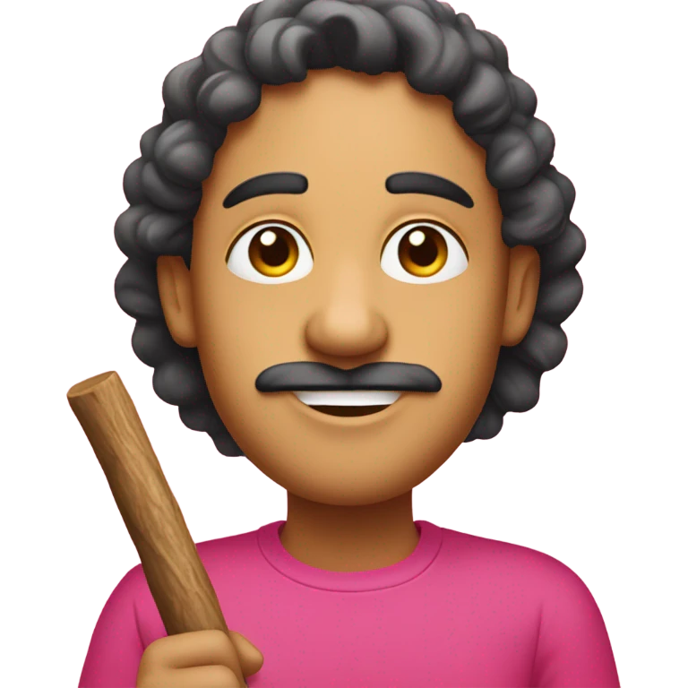 Thick stick with pink top emoji