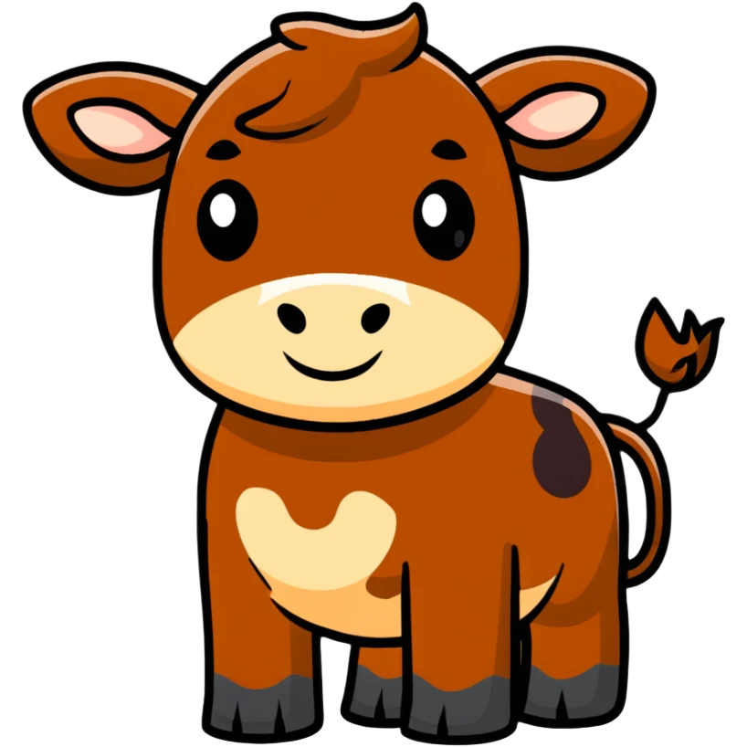 Brown cow emoji