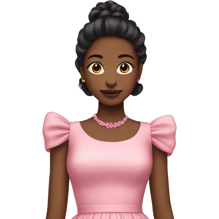 Aesthetic pink dress emoji