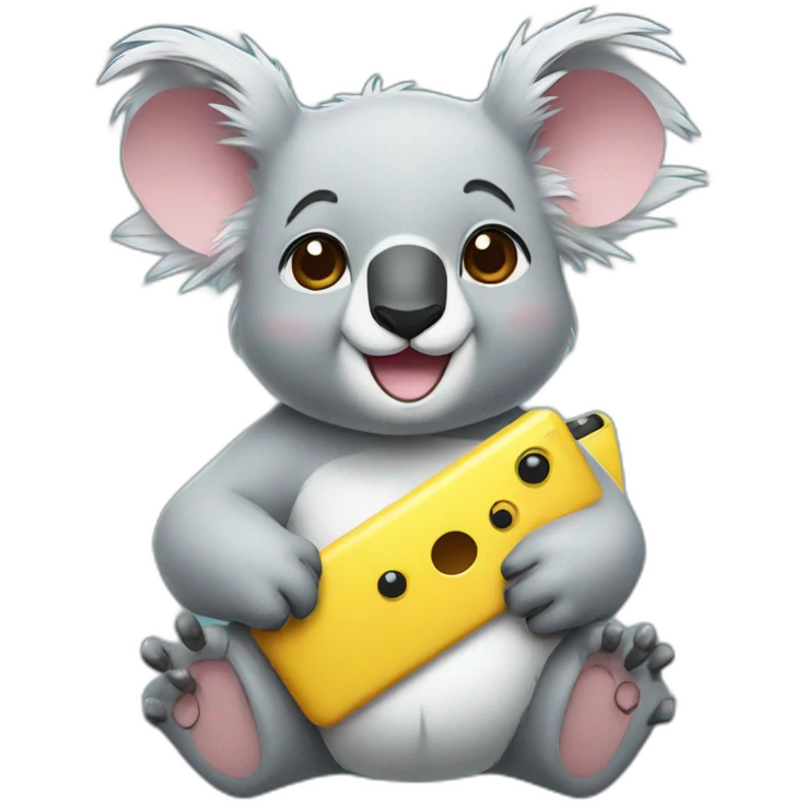 Koala with pikachu ears emoji