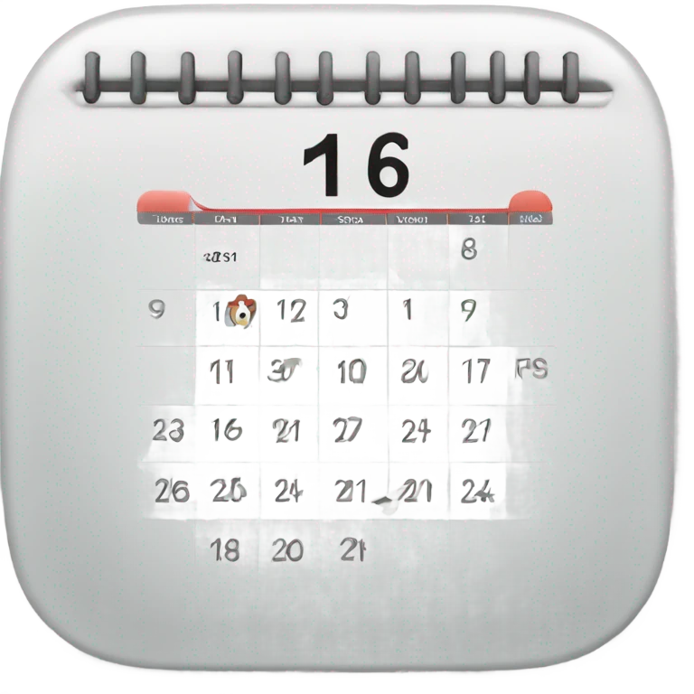 calendar with feb 16 as date emoji