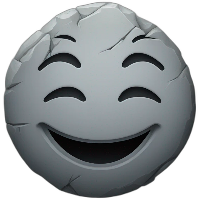 gray stone smile emoji