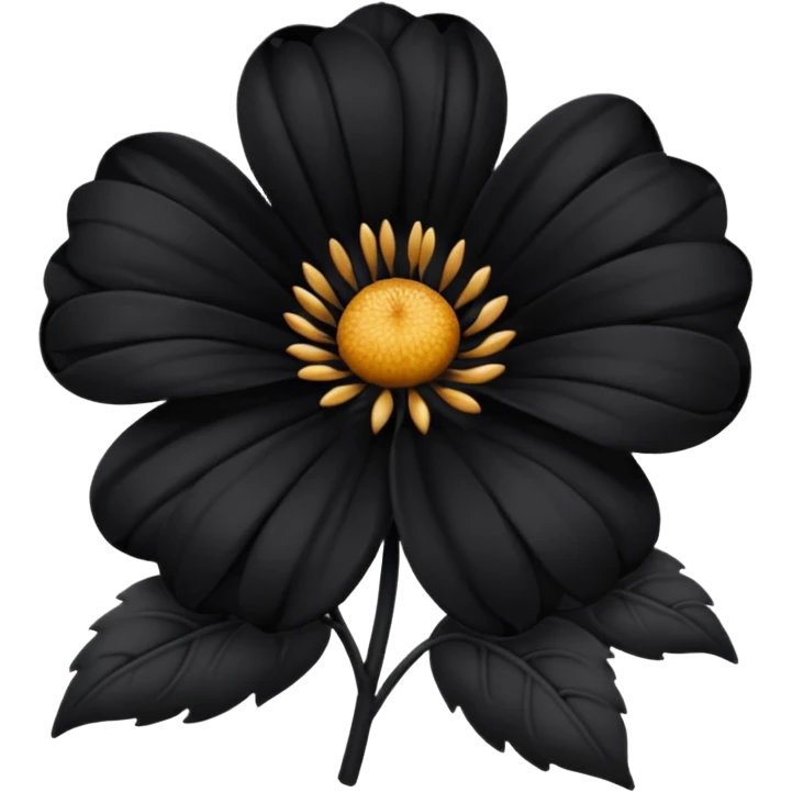 Flower black emoji