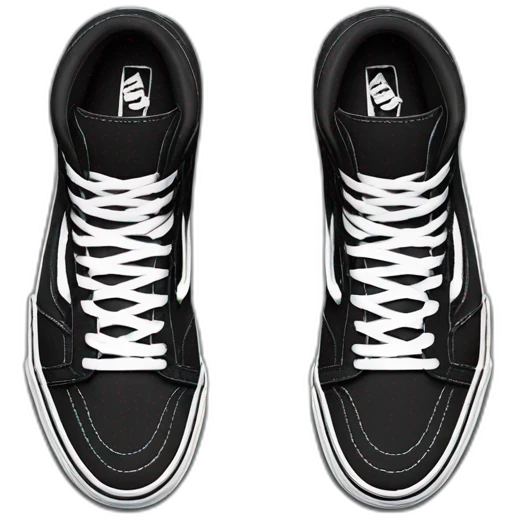 black vans sk8 hi emoji