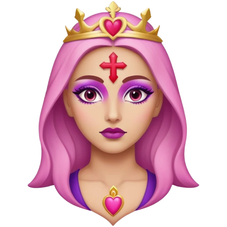 Sacred heart pink violet woman emoji