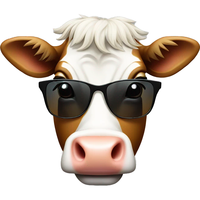 Kuh mit Sonnenbrille  emoji