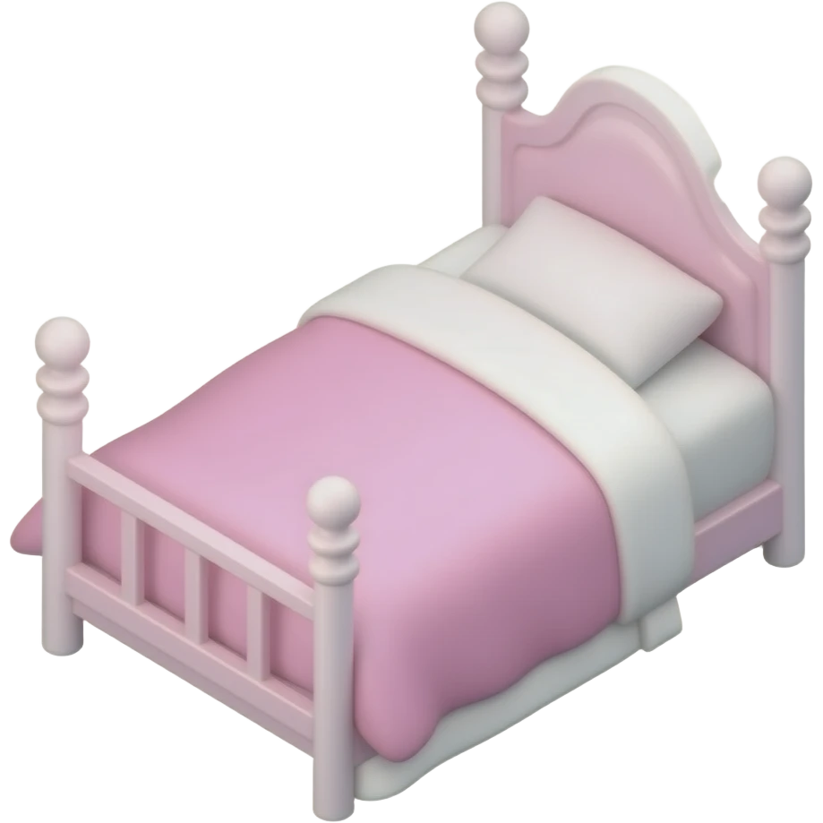 3D cute aesthetic, soft pastel colors, girly bedroom theme, clean lighting, soft shadows, high detail, glossy texture, kawaii style, isolated object, transparent background, PNG sticker style, no text, inspired by barbie colour pallete not only pink emoji