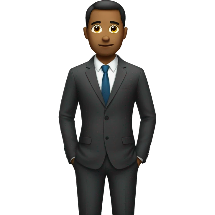 man in suit worry emoji
