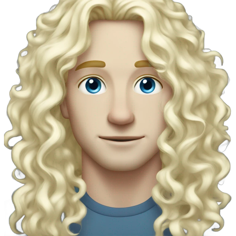 light curl blonde 30yo man blue eyed pale skin emoji