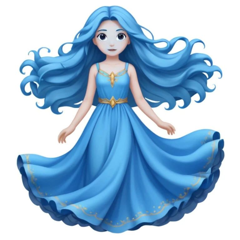 دختر جادویی با رنگ آبی emoji