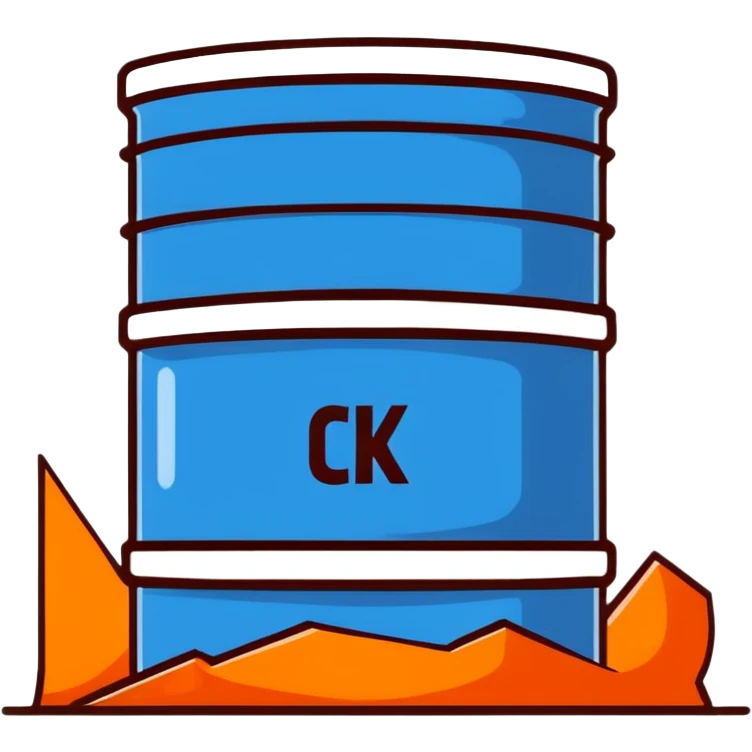 orange road construction barrel with glossy plastic look emoji