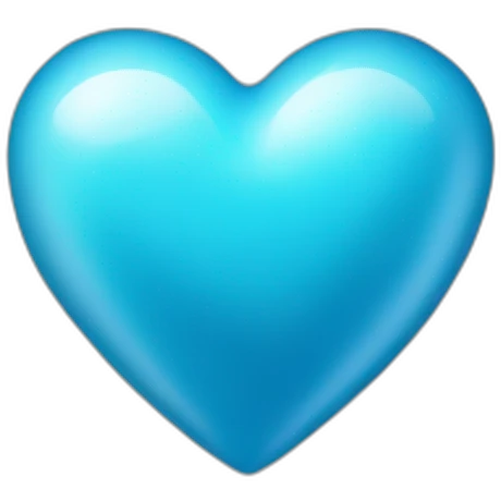 Blue Heart shiny emoji